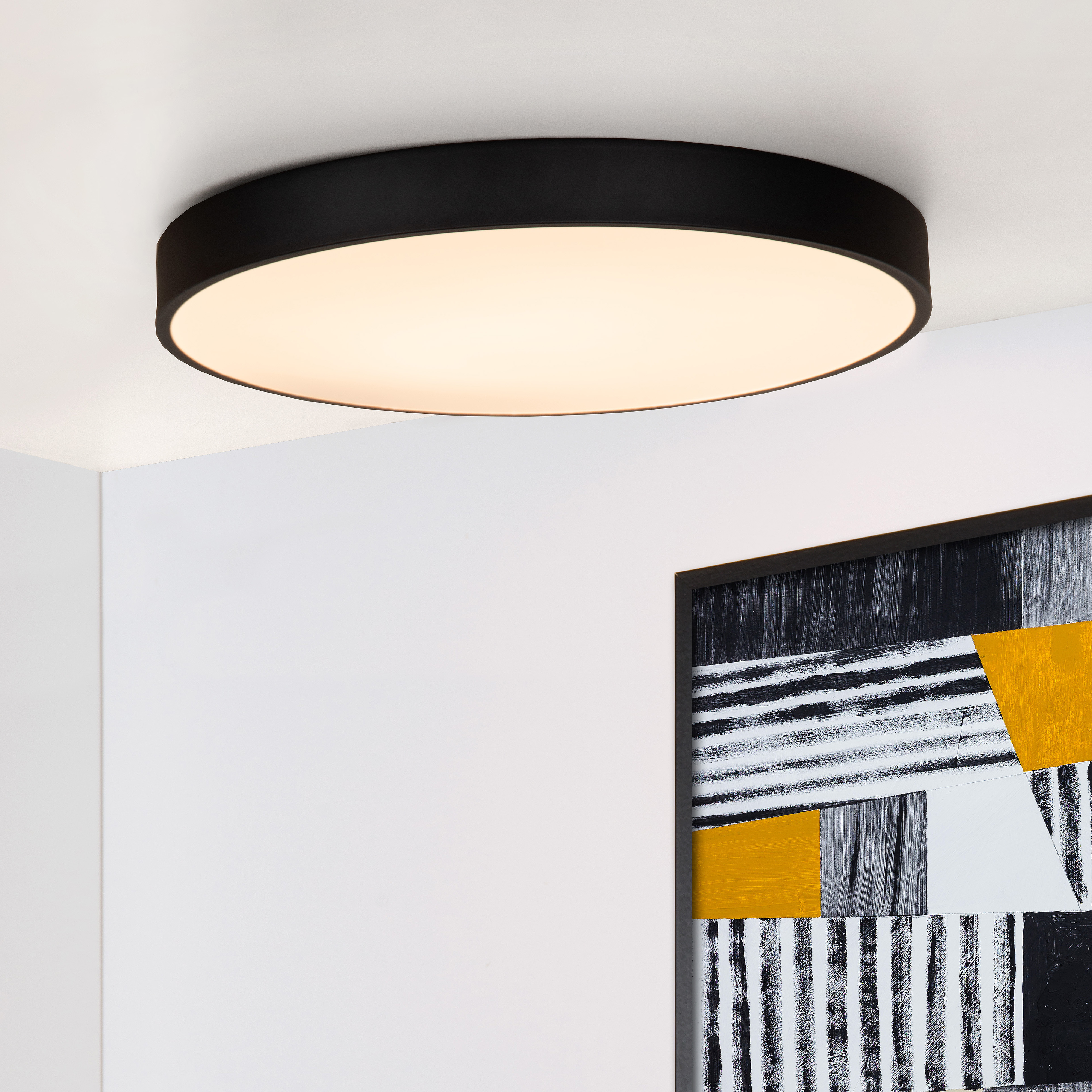 Lámpara Techo LED UNAR Lucide - Ø49.5 Cm, 3 Niveles De Luz, 36W 2700K, Oro Mate/latón